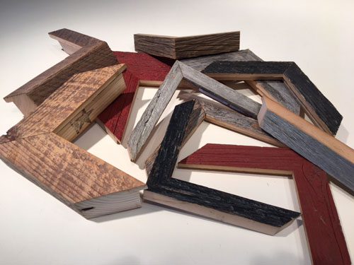 Reclaimed wood picture frames