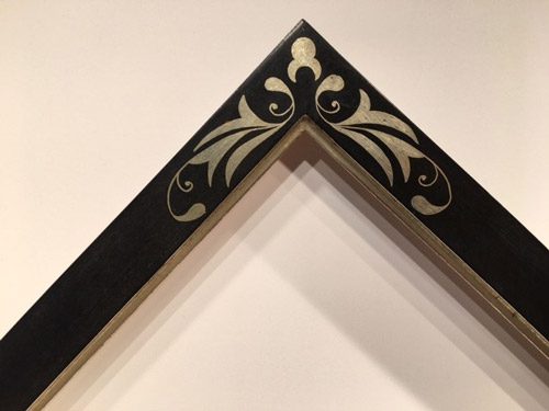 Sgraffito picture frame example (black)
